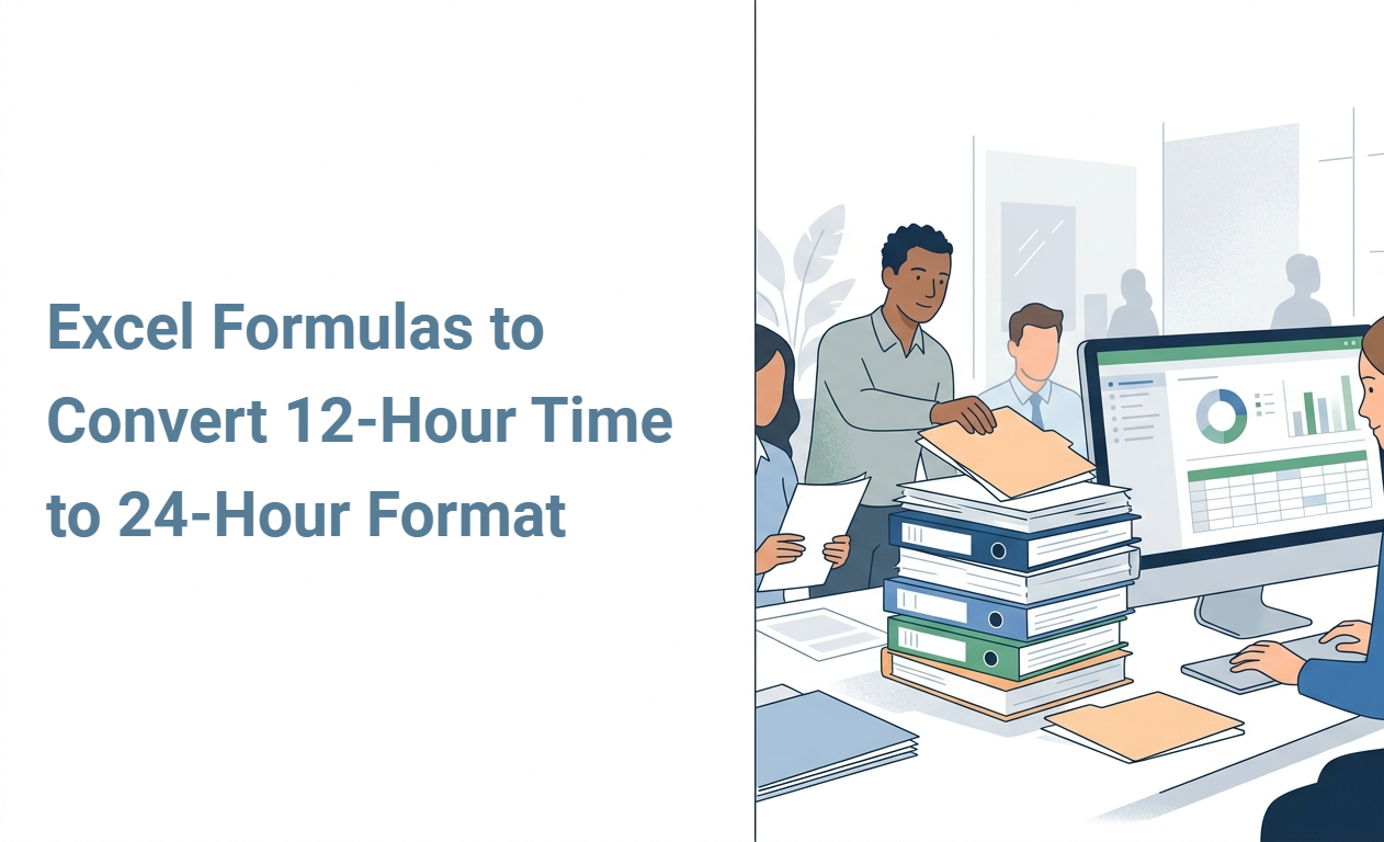 Excel Formulas to Convert 12-Hour Time to 24-Hour Format