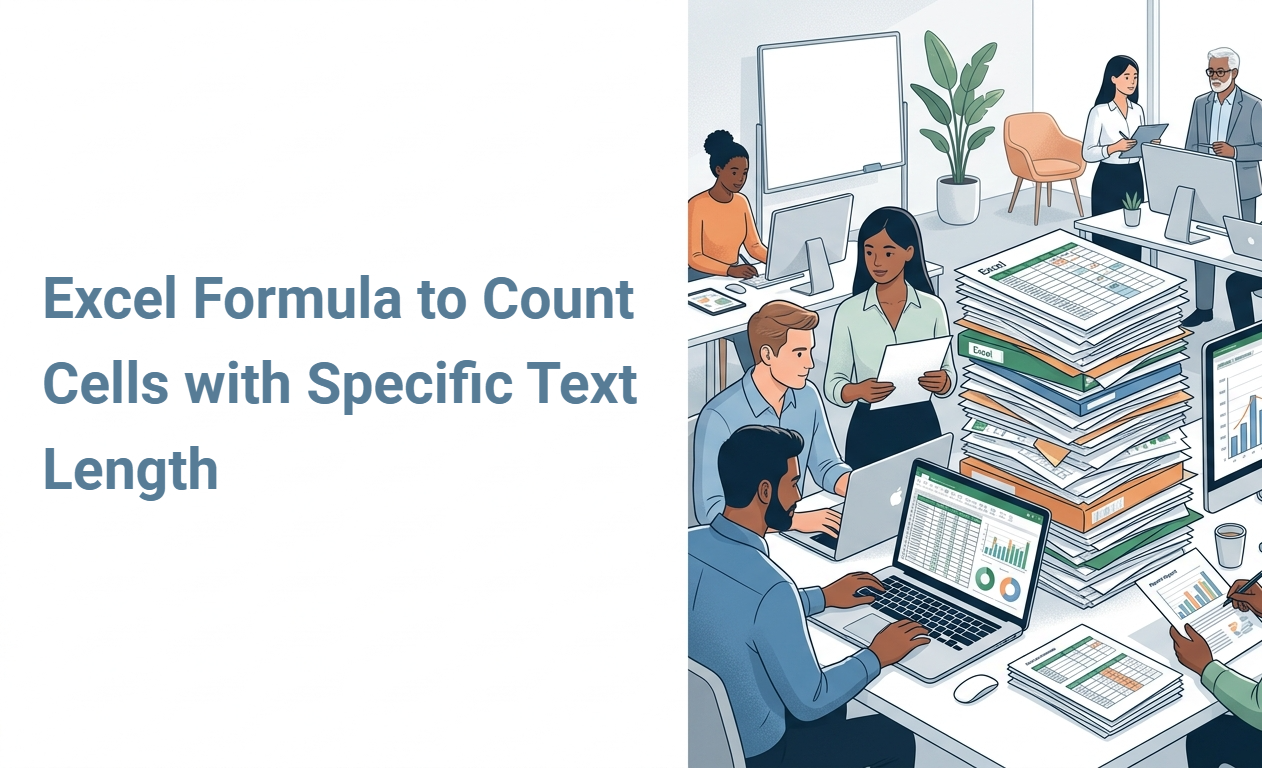 Excel Formula to Count Cells with Specific Text Length