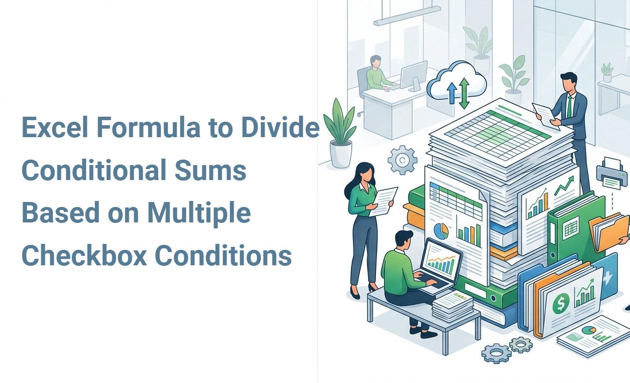 Excel Formula to Divide Conditional Sums Based on Multiple Checkbox Conditions