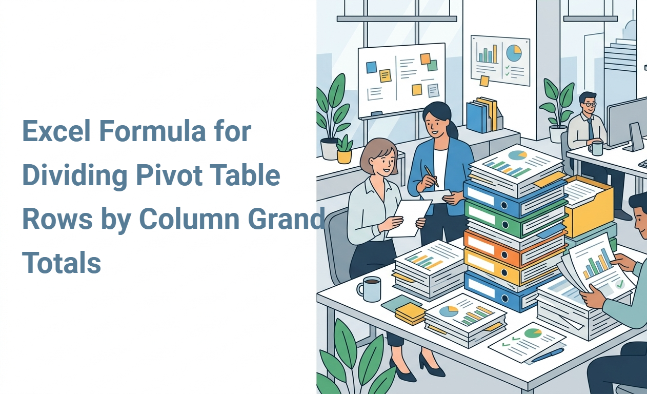 Excel Formula for Dividing Pivot Table Rows by Column Grand Totals
