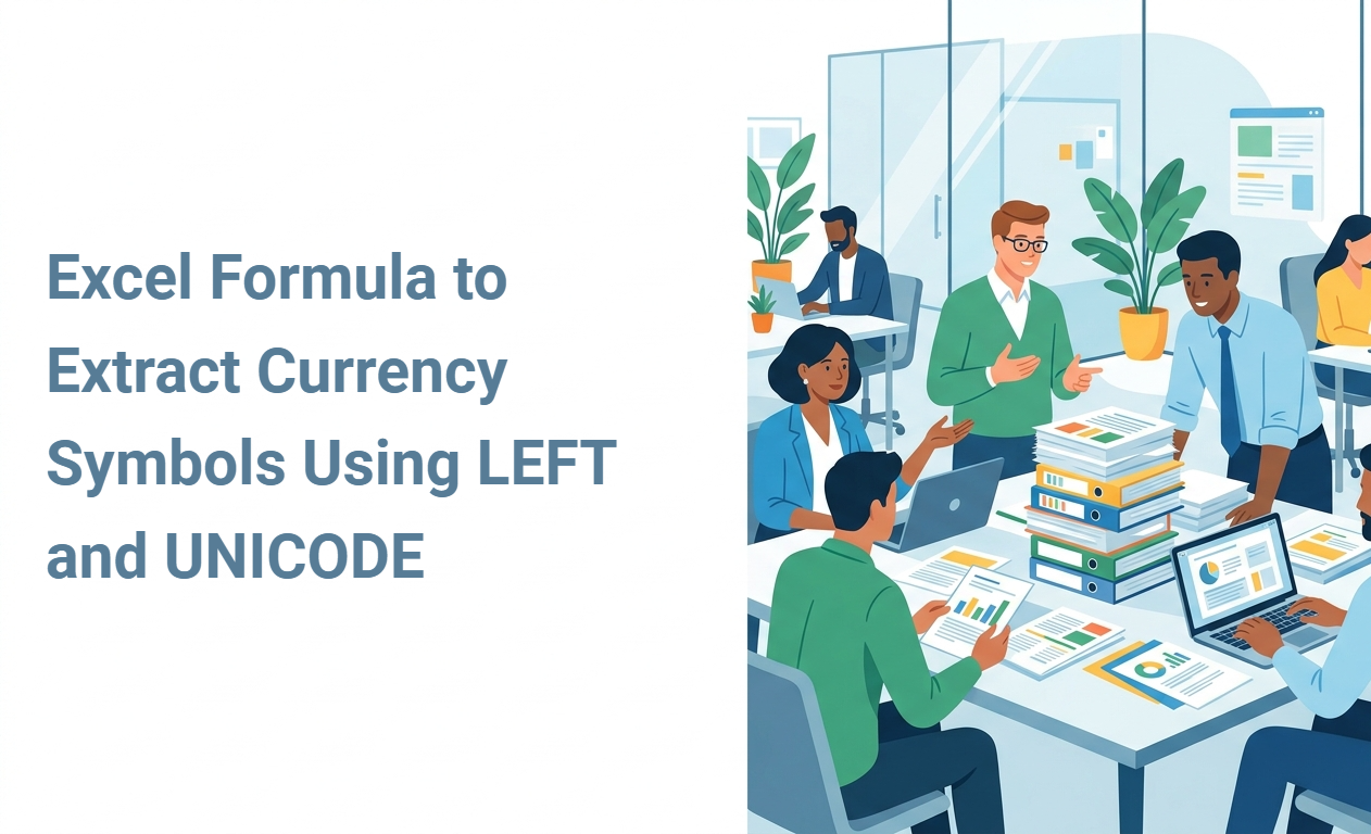 Excel Formula to Extract Currency Symbols Using LEFT and UNICODE