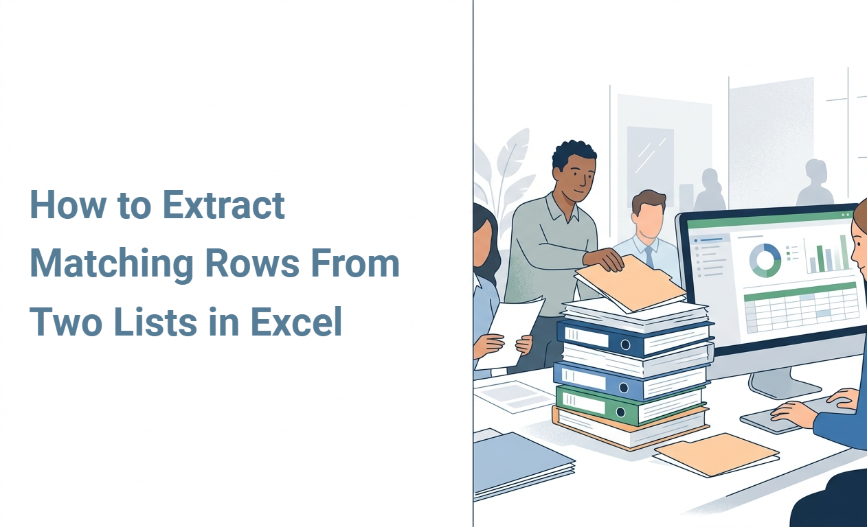 How to Extract Matching Rows From Two Lists in Excel