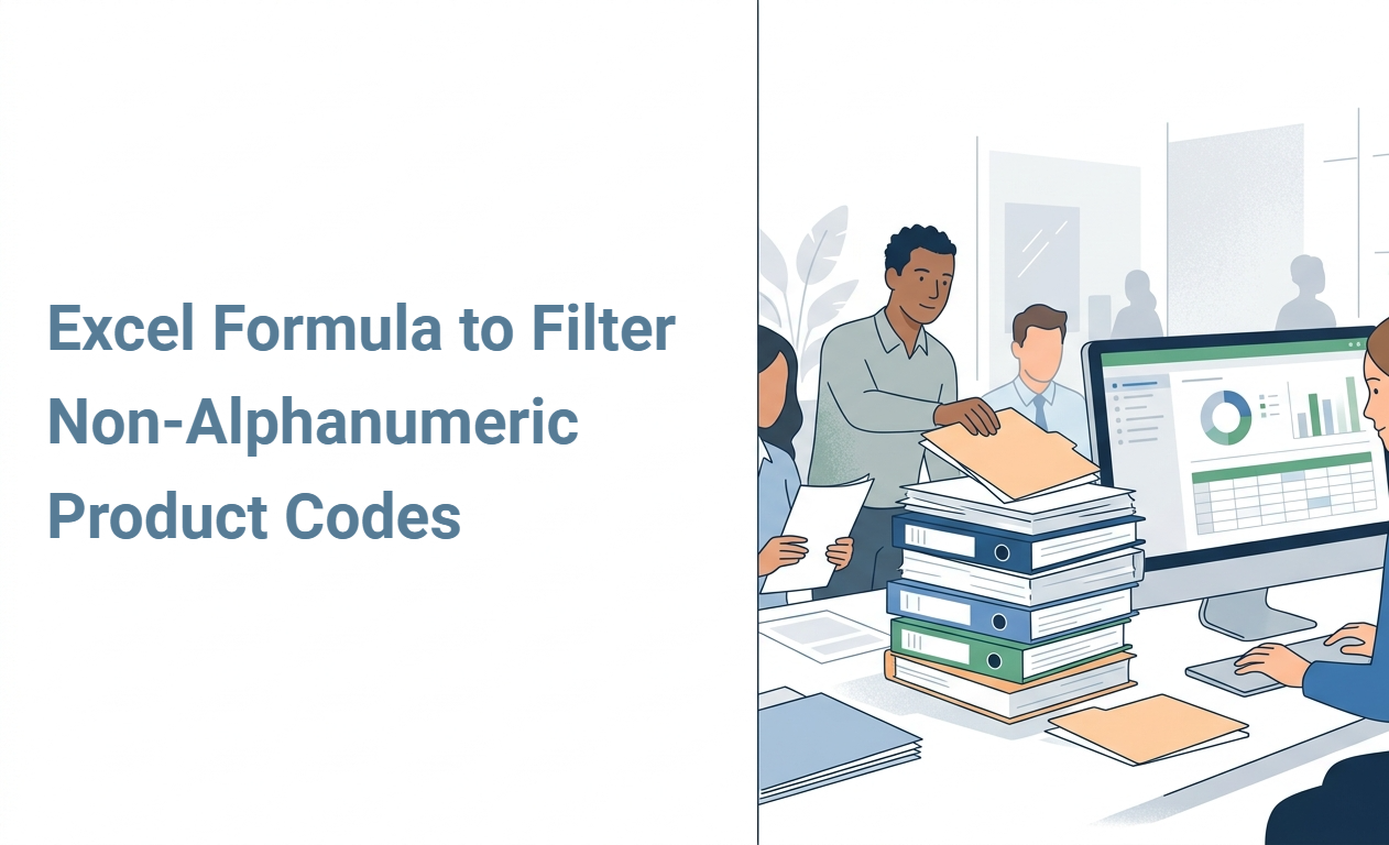Excel Formula to Filter Non-Alphanumeric Product Codes