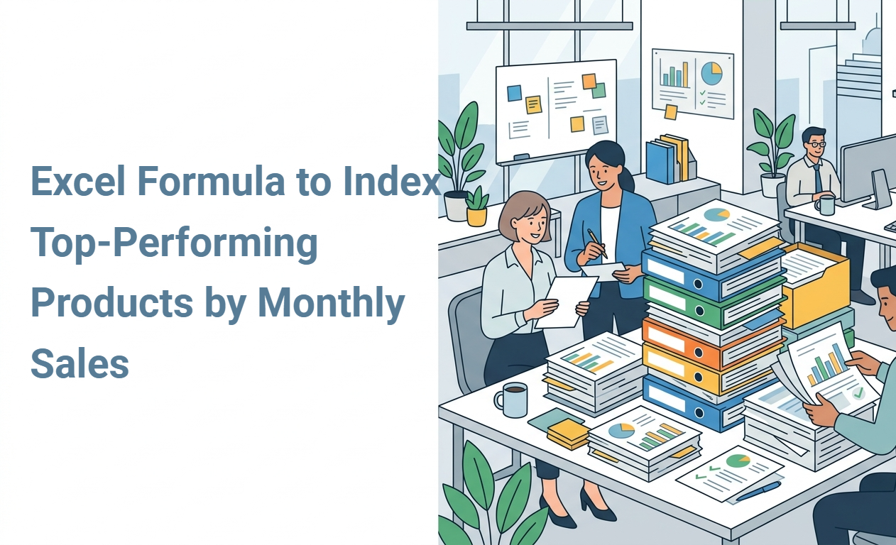 Excel Formula to Index Top-Performing Products by Monthly Sales