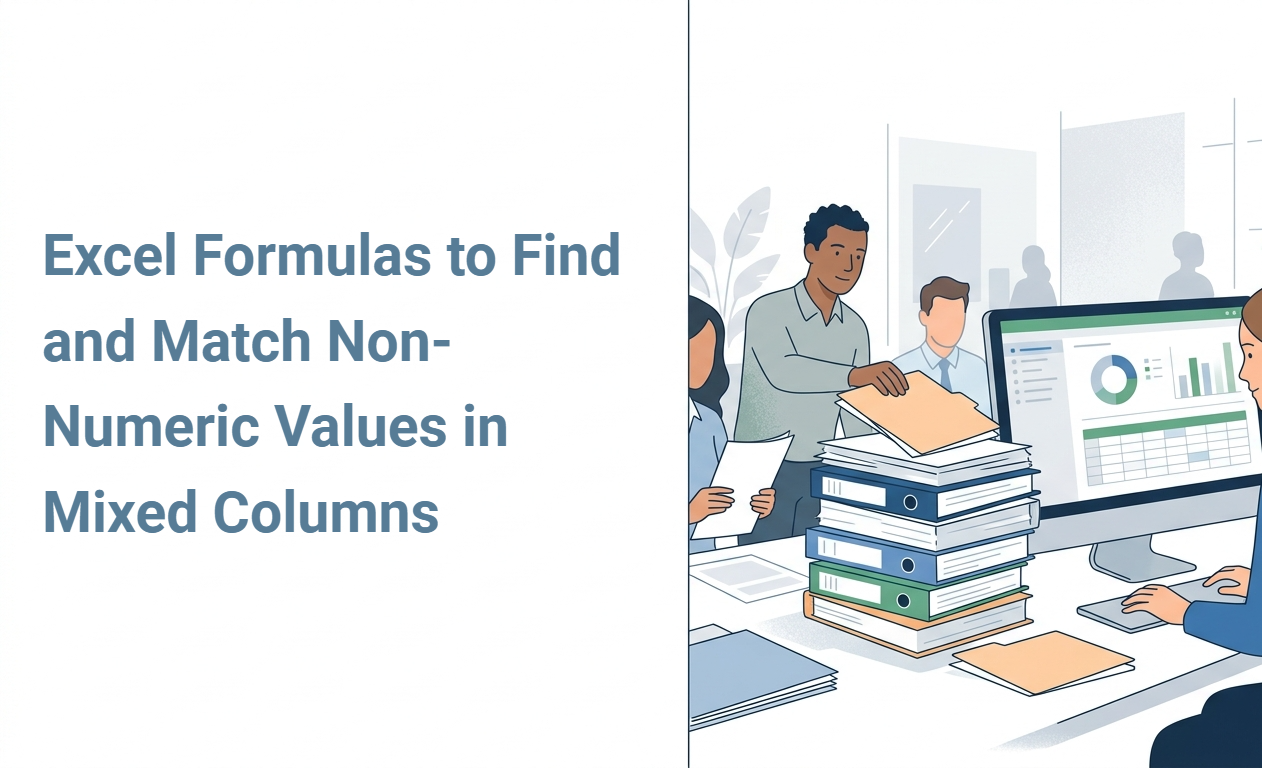Excel Formulas to Find and Match Non-Numeric Values in Mixed Columns