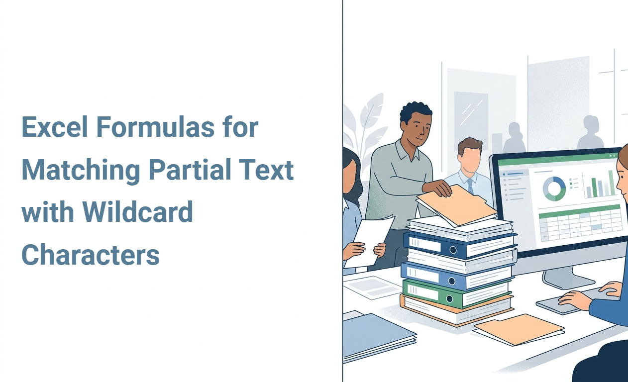 Excel Formulas for Matching Partial Text with Wildcard Characters