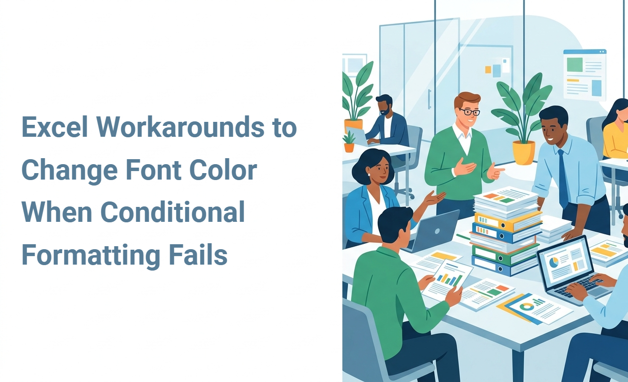 Excel Workarounds to Change Font Color When Conditional Formatting Fails