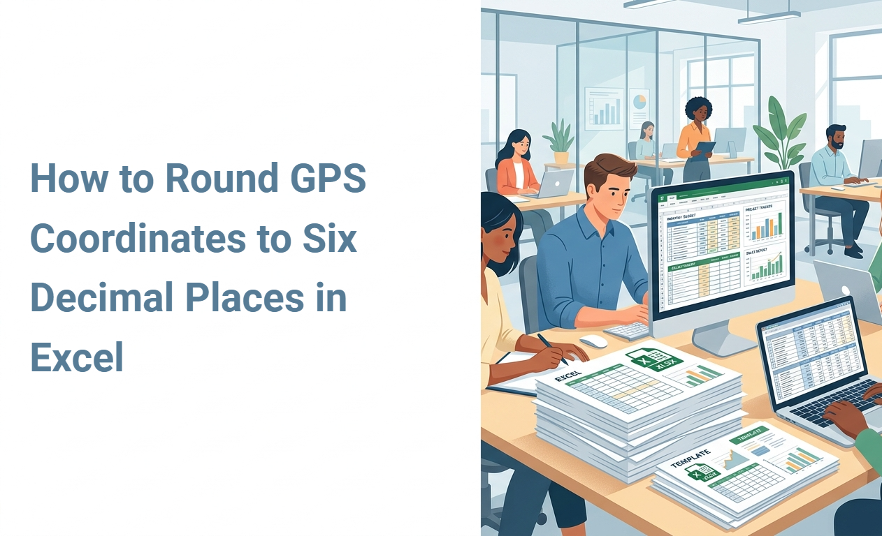 How to Round GPS Coordinates to Six Decimal Places in Excel