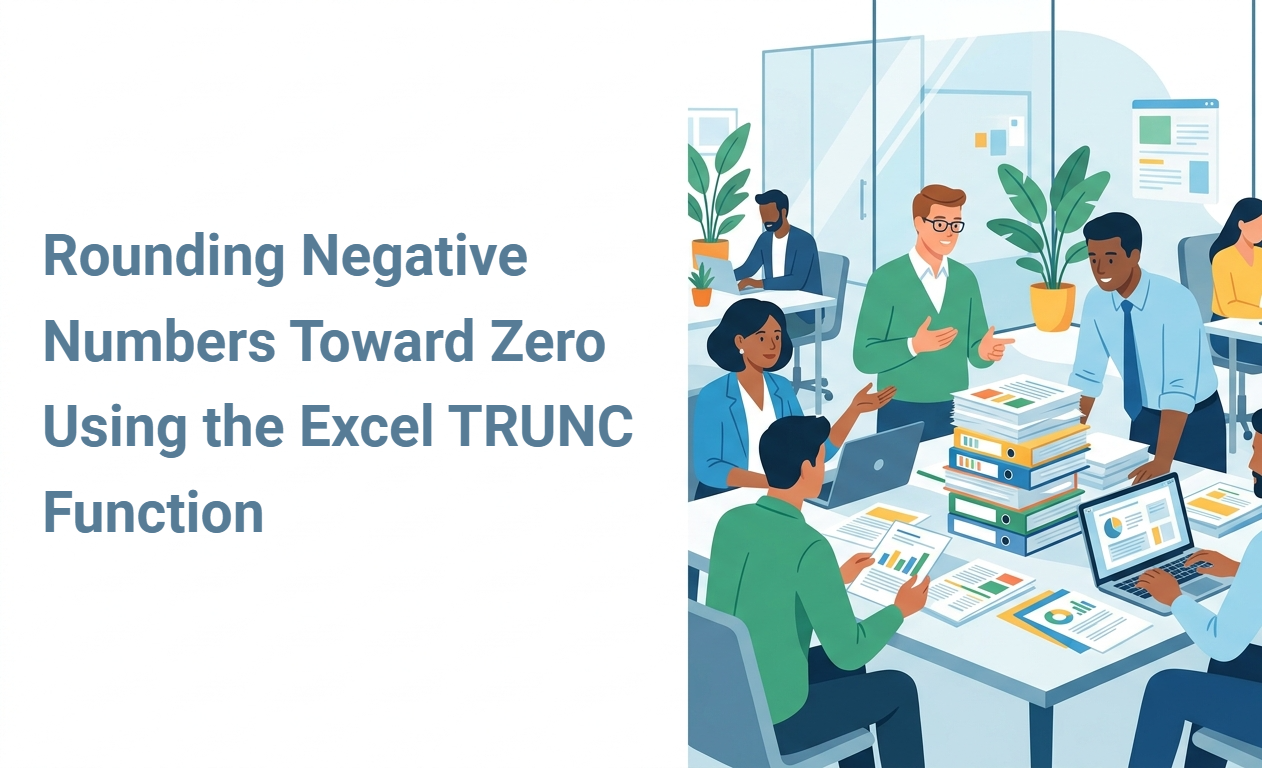 Rounding Negative Numbers Toward Zero Using the Excel TRUNC Function