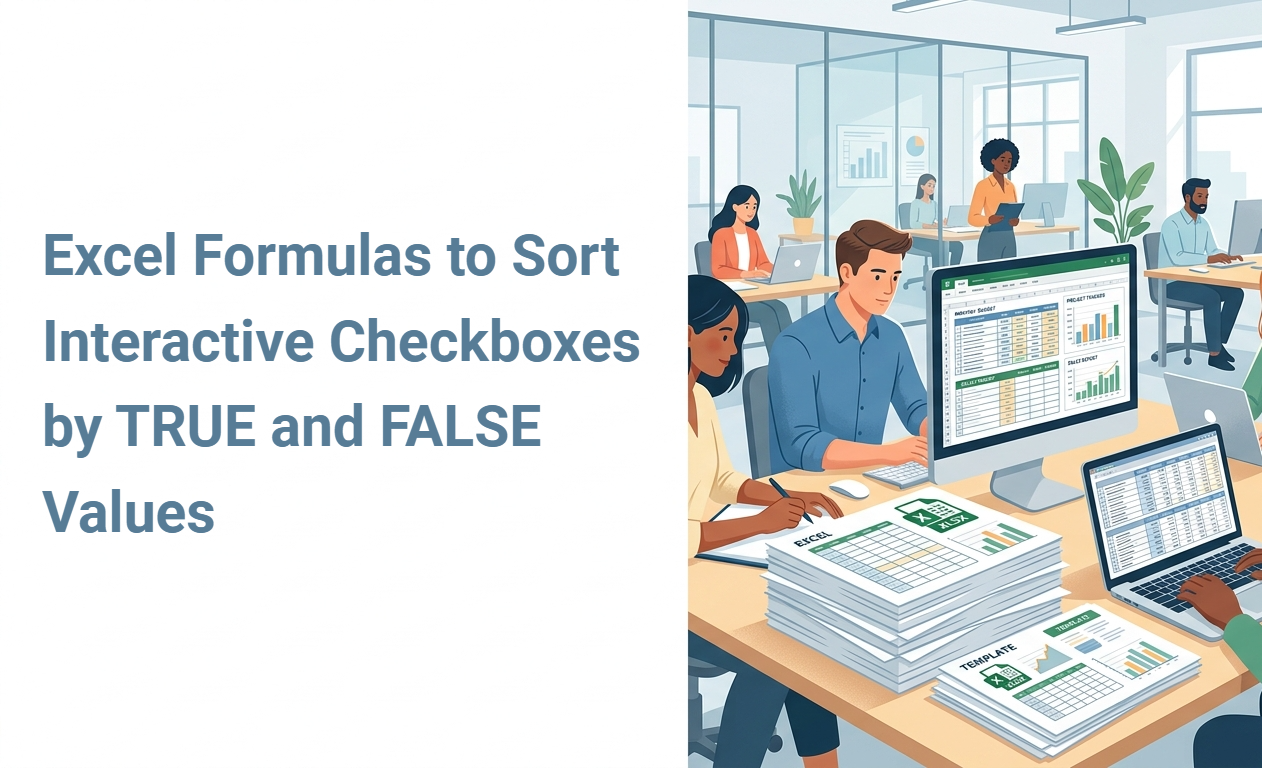 Excel Formulas to Sort Interactive Checkboxes by TRUE and FALSE Values