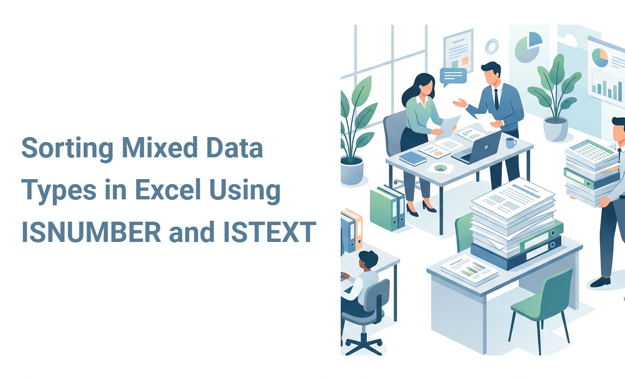 Sorting Mixed Data Types in Excel Using ISNUMBER and ISTEXT