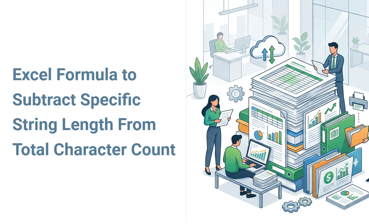 Excel Formula to Subtract Specific String Length From Total Character Count