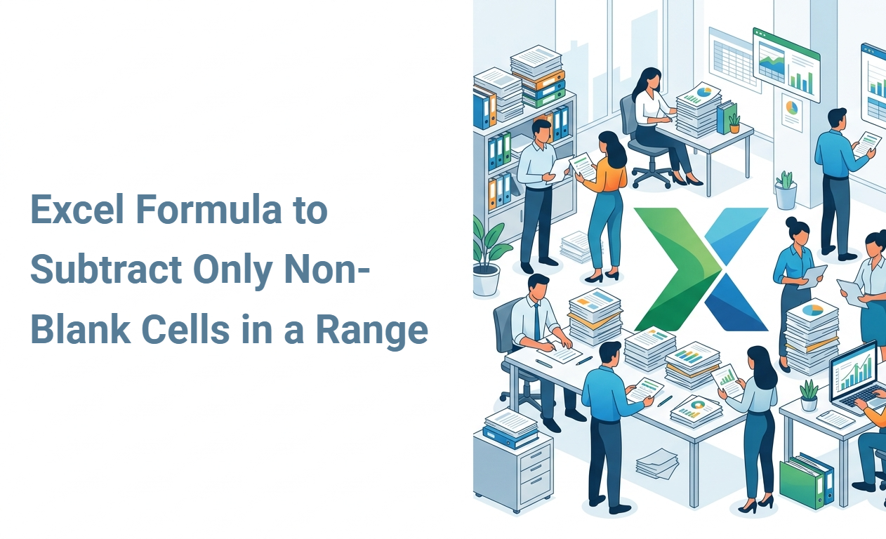 Excel Formula to Subtract Only Non-Blank Cells in a Range