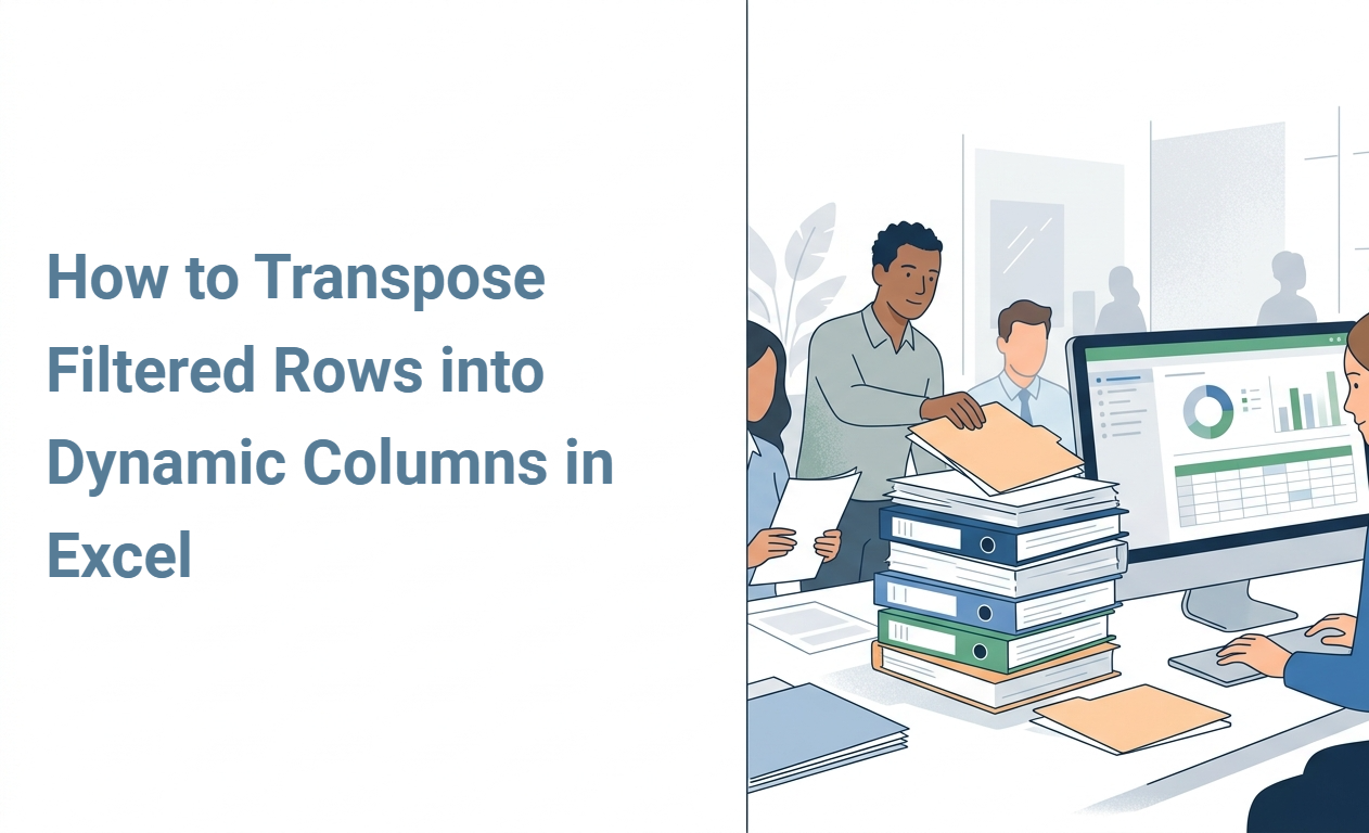 How to Transpose Filtered Rows into Dynamic Columns in Excel