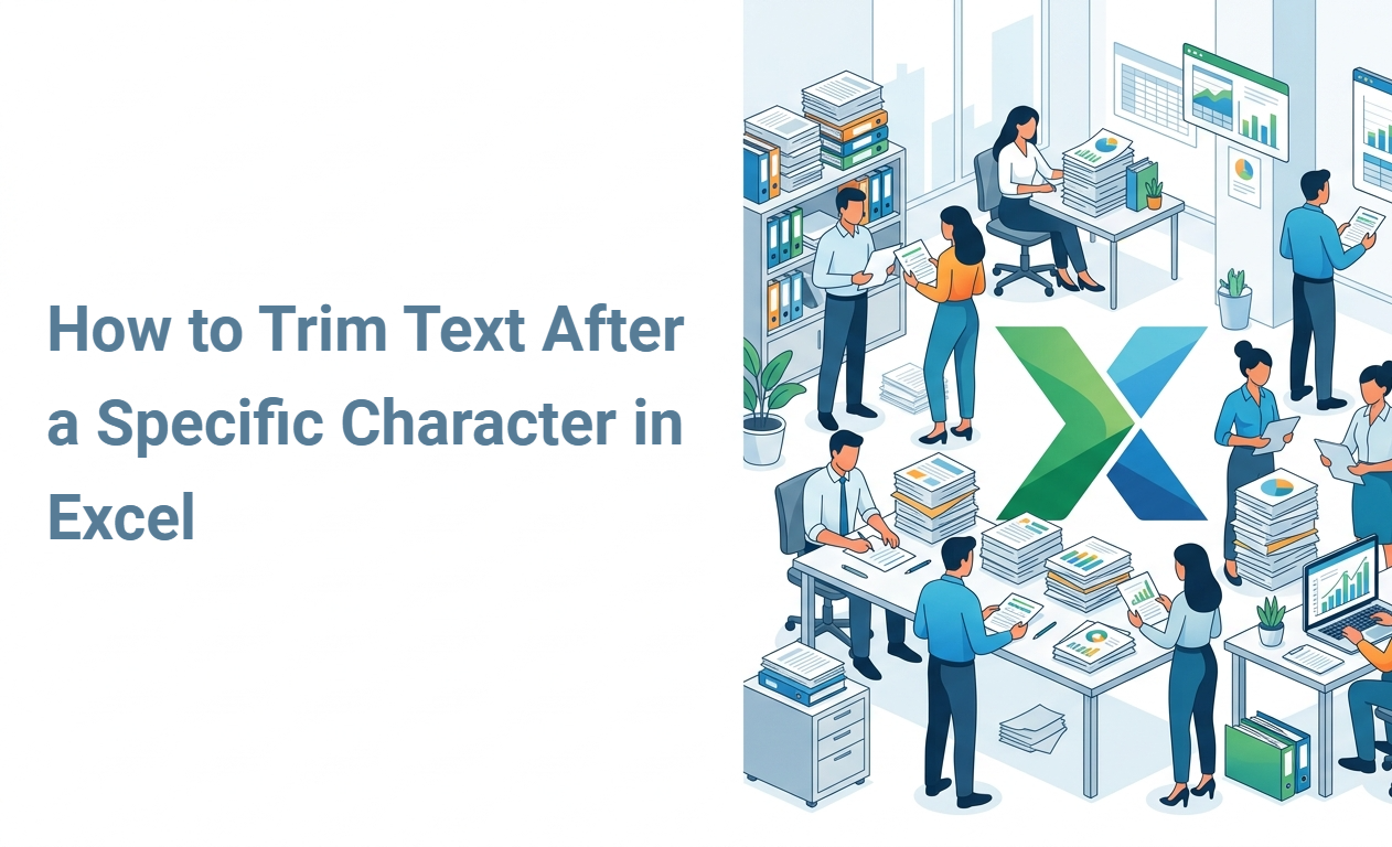 How to Trim Text After a Specific Character in Excel