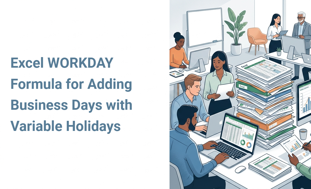 Excel WORKDAY Formula for Adding Business Days with Variable Holidays