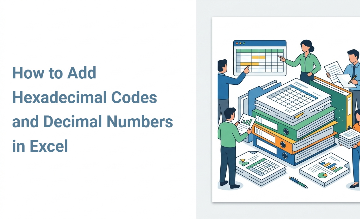 How to Add Hexadecimal Codes and Decimal Numbers in Excel