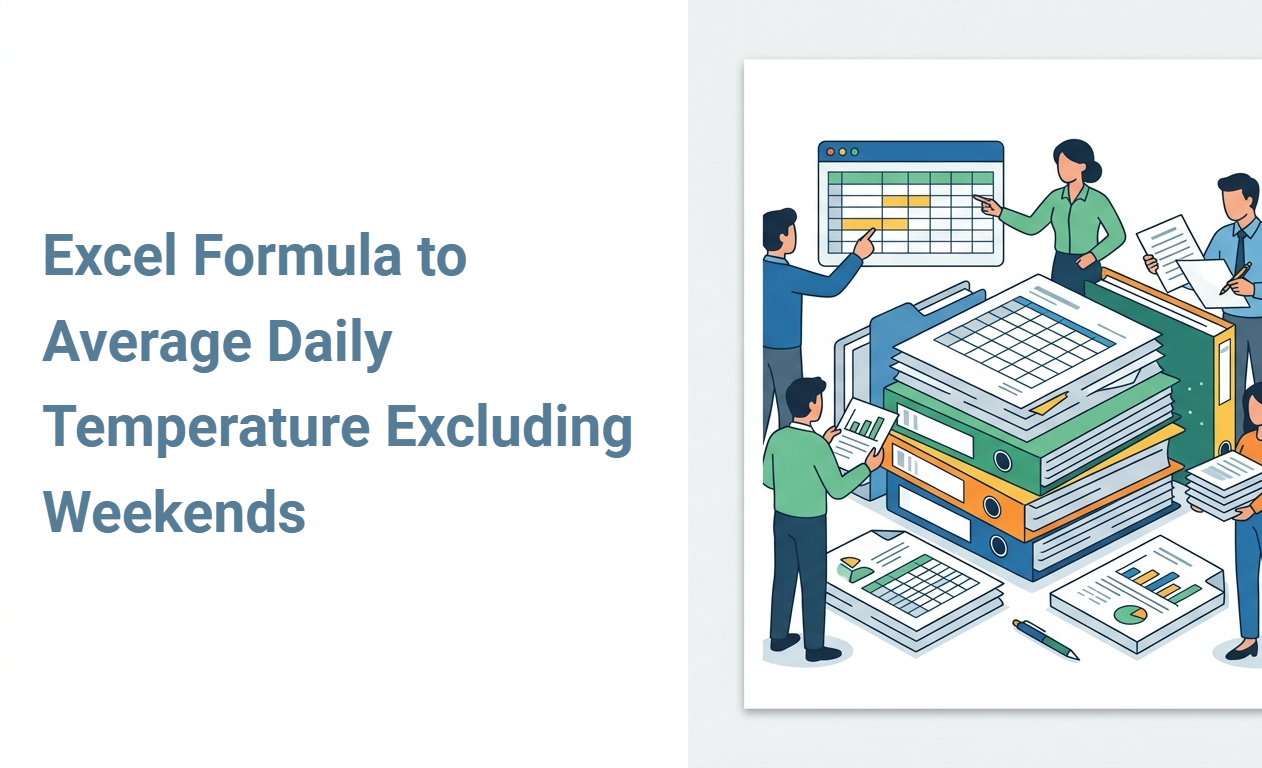 Excel Formula to Average Daily Temperature Excluding Weekends
