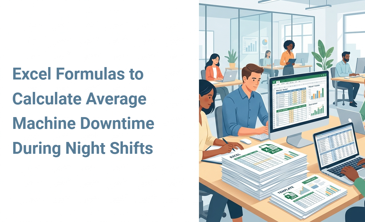 Excel Formulas to Calculate Average Machine Downtime During Night Shifts