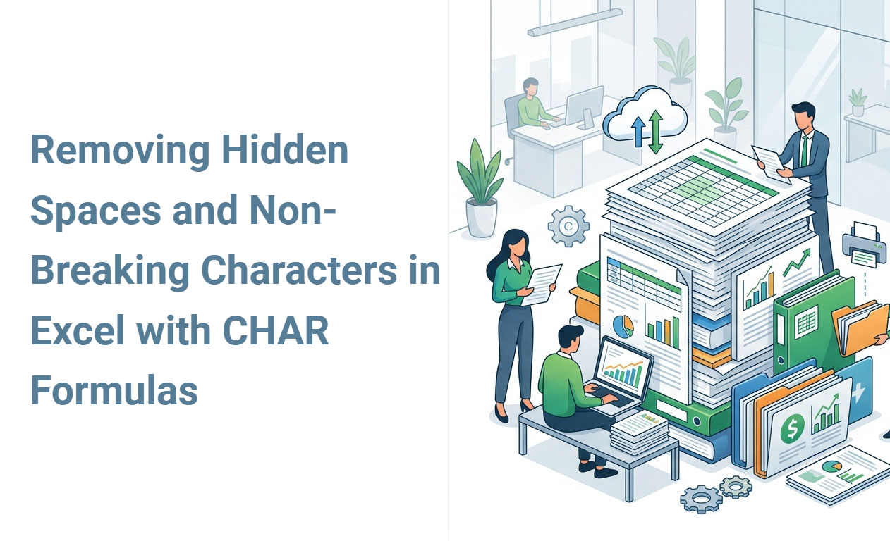 Removing Hidden Spaces and Non-Breaking Characters in Excel with CHAR Formulas