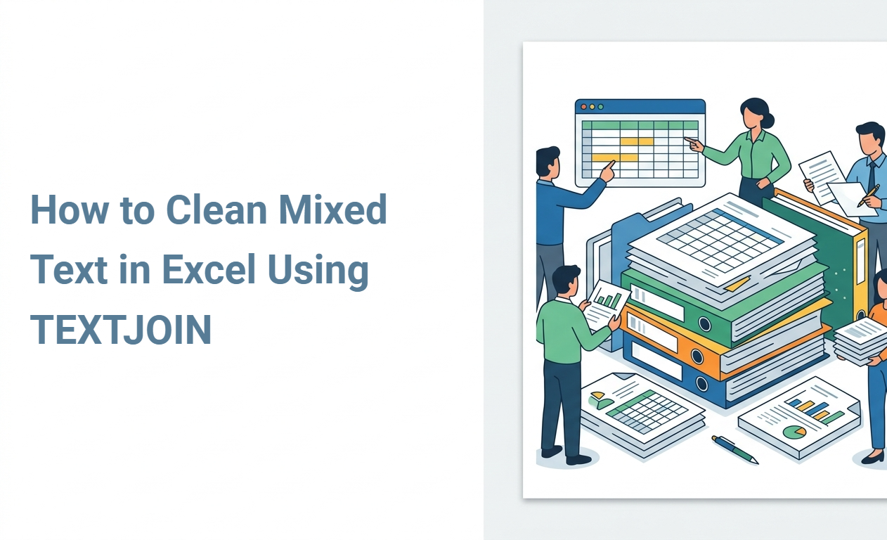 How to Clean Mixed Text in Excel Using TEXTJOIN