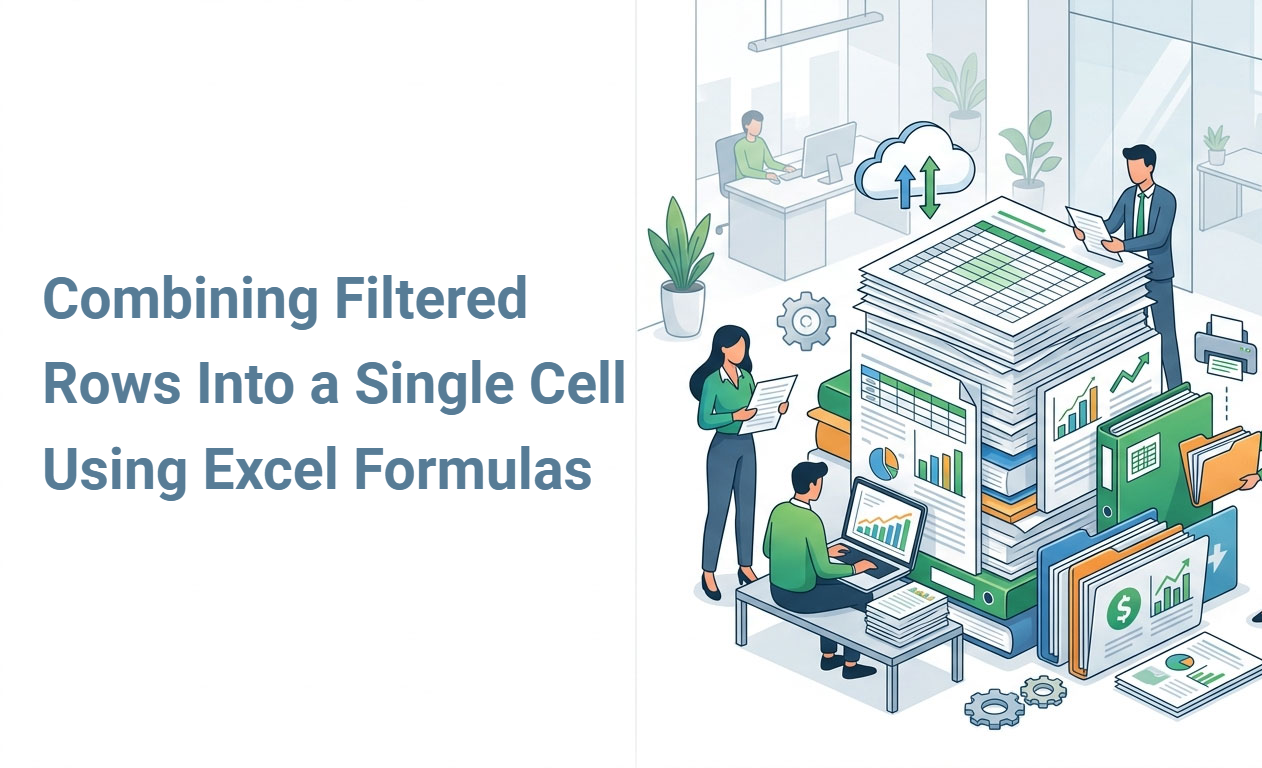 Combining Filtered Rows Into a Single Cell Using Excel Formulas