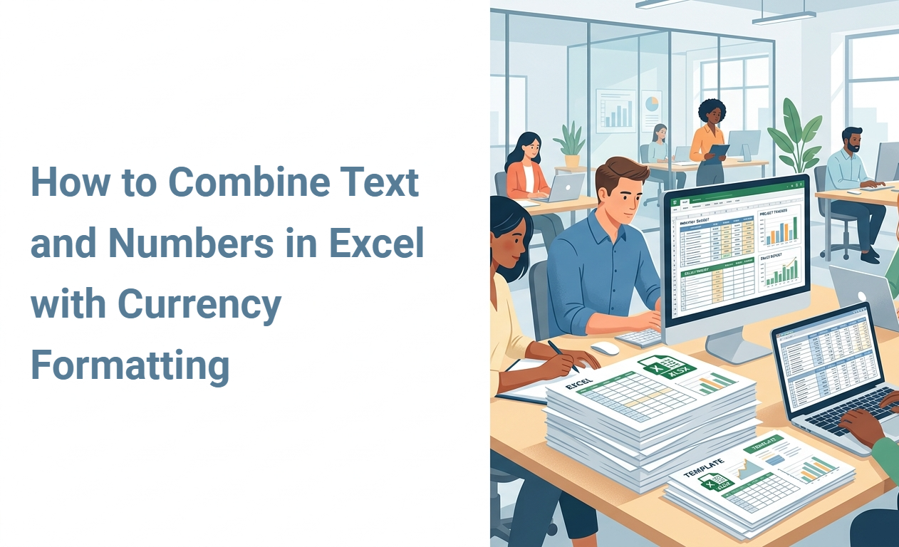 How to Combine Text and Numbers in Excel with Currency Formatting