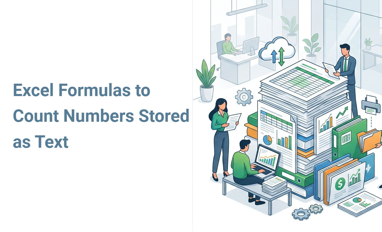 Excel Formulas to Count Numbers Stored as Text