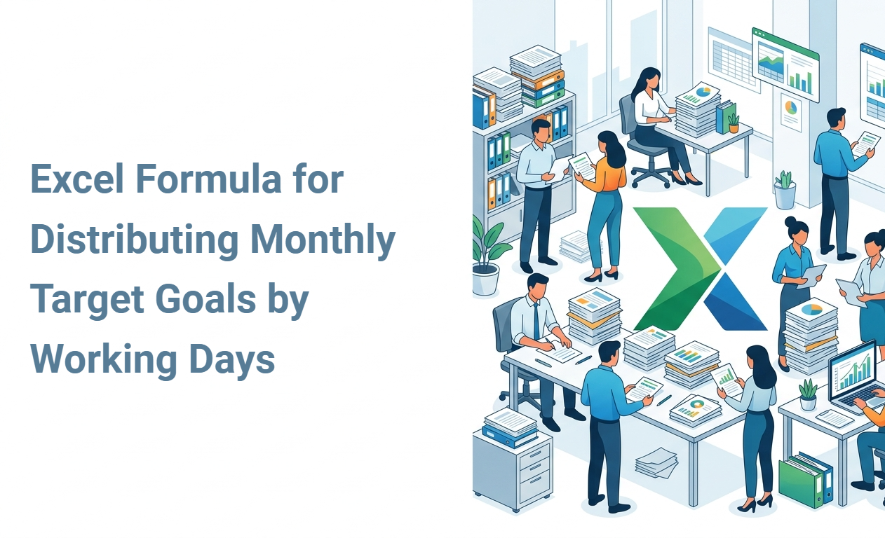 Excel Formula for Distributing Monthly Target Goals by Working Days