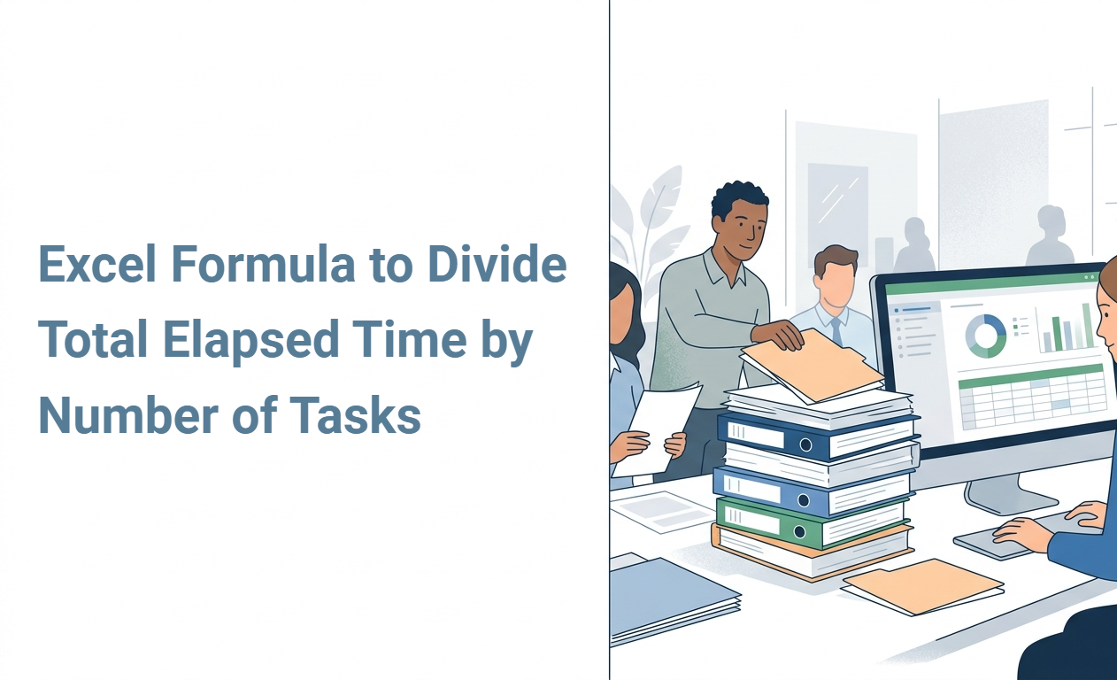 Excel Formula to Divide Total Elapsed Time by Number of Tasks