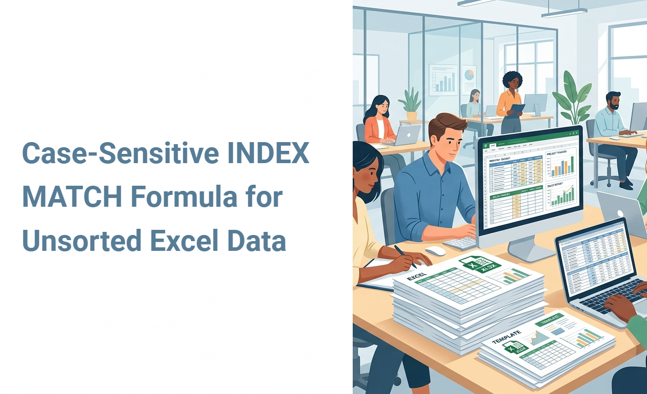 Case-Sensitive INDEX MATCH Formula for Unsorted Excel Data