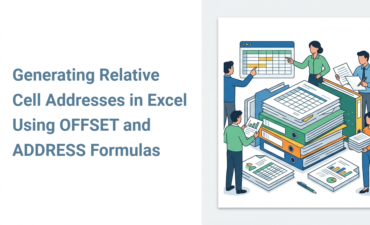 Generating Relative Cell Addresses in Excel Using OFFSET and ADDRESS Formulas