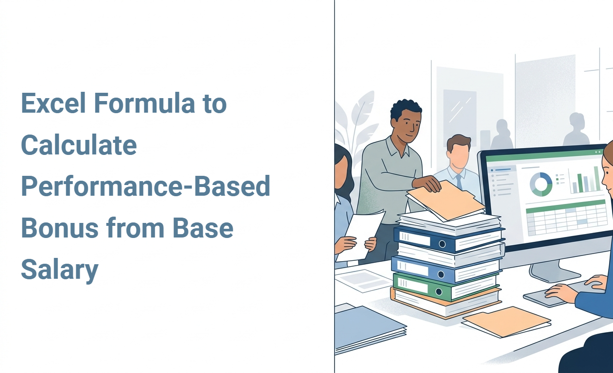 Excel Formula to Calculate Performance-Based Bonus from Base Salary