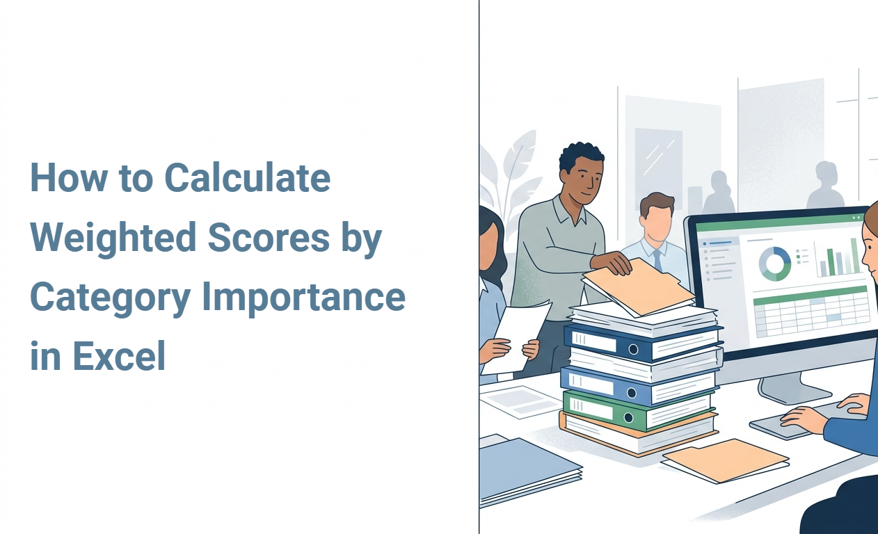 How to Calculate Weighted Scores by Category Importance in Excel