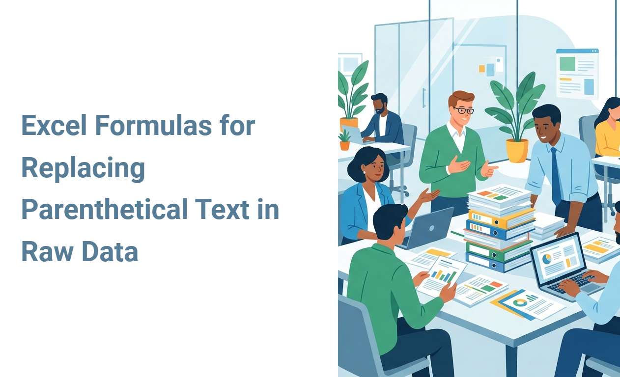 Excel Formulas for Replacing Parenthetical Text in Raw Data