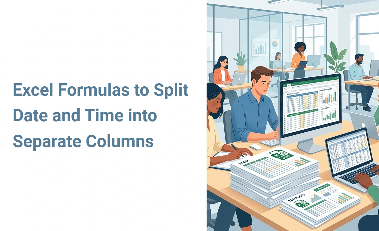 Excel Formulas to Split Date and Time into Separate Columns