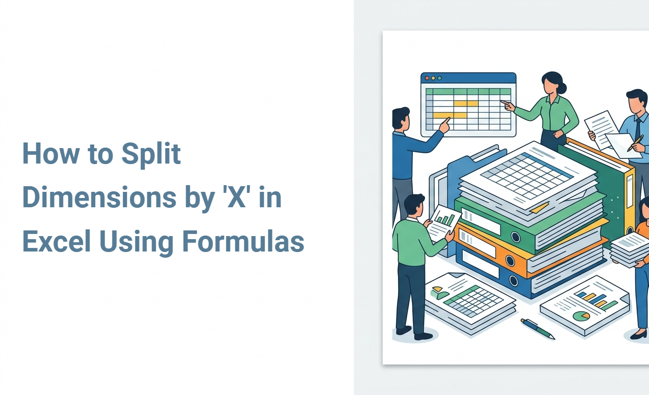 How to Split Dimensions by 'X' in Excel Using Formulas