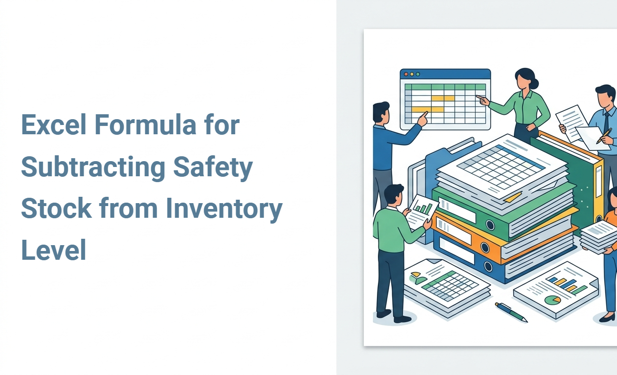 Excel Formula for Subtracting Safety Stock from Inventory Level