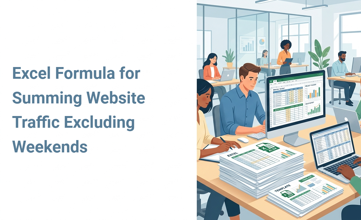 Excel Formula for Summing Website Traffic Excluding Weekends