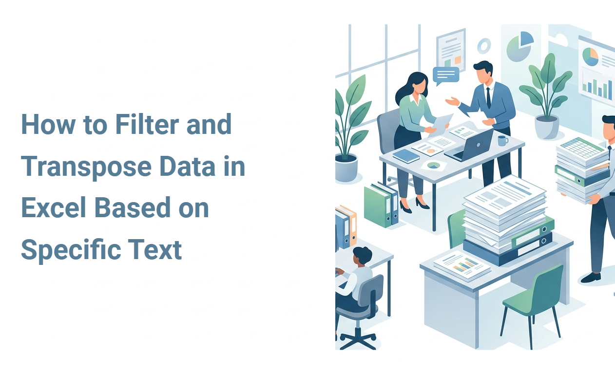 How to Filter and Transpose Data in Excel Based on Specific Text