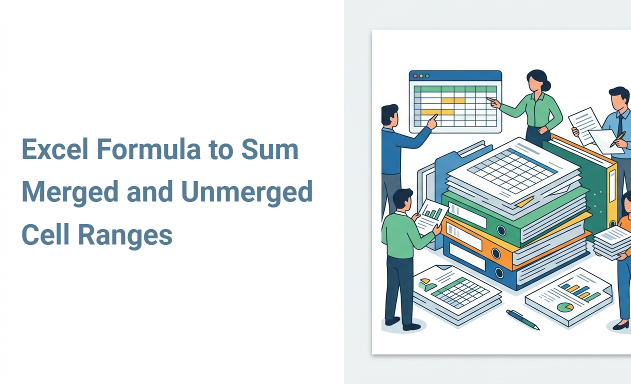 Excel Formula to Sum Merged and Unmerged Cell Ranges