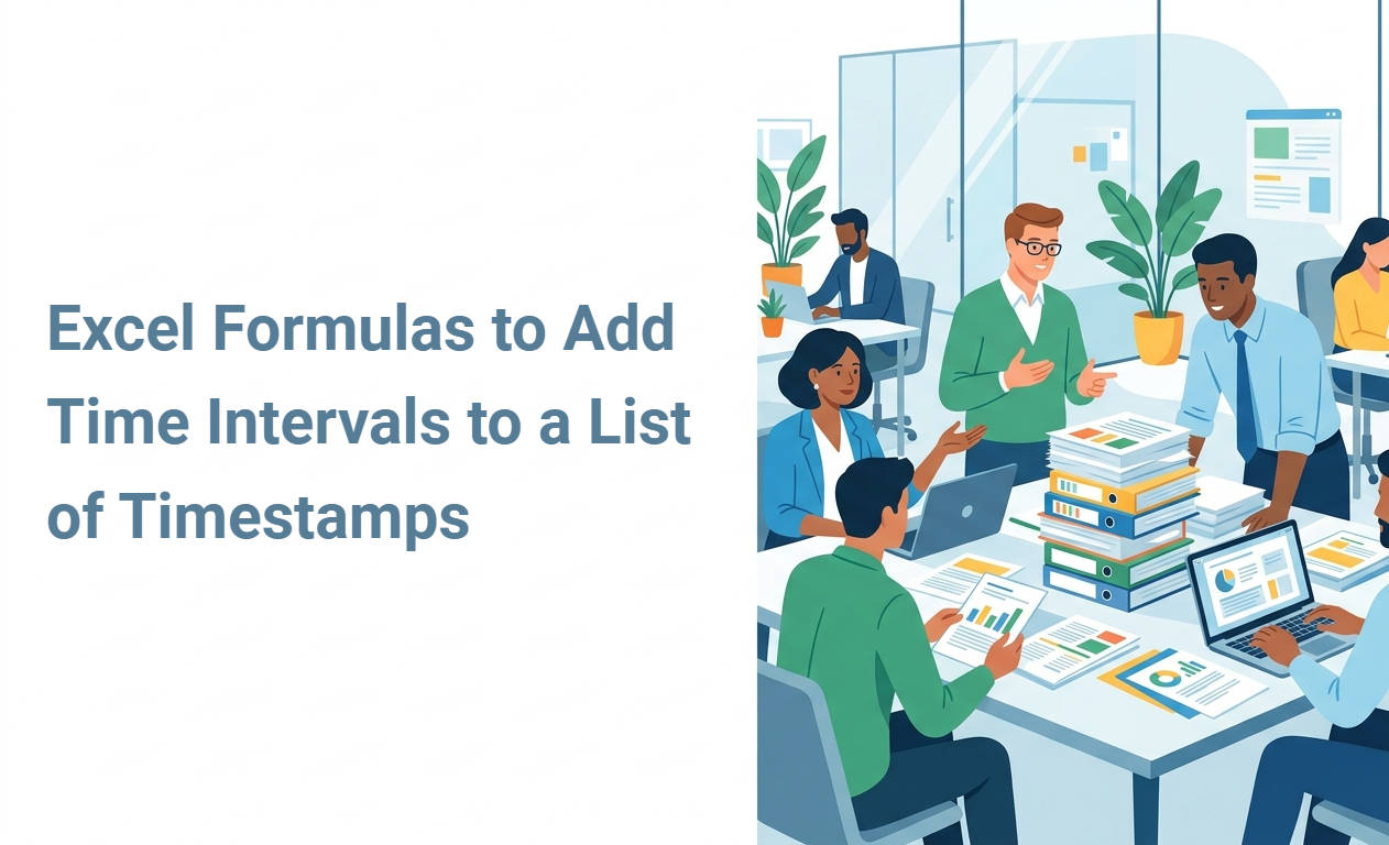 Excel Formulas to Add Time Intervals to a List of Timestamps