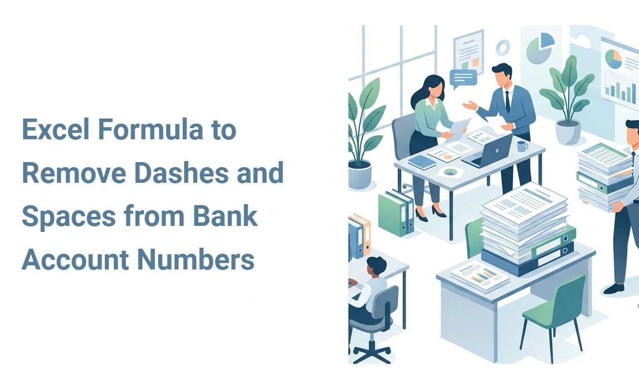 Excel Formula to Remove Dashes and Spaces from Bank Account Numbers