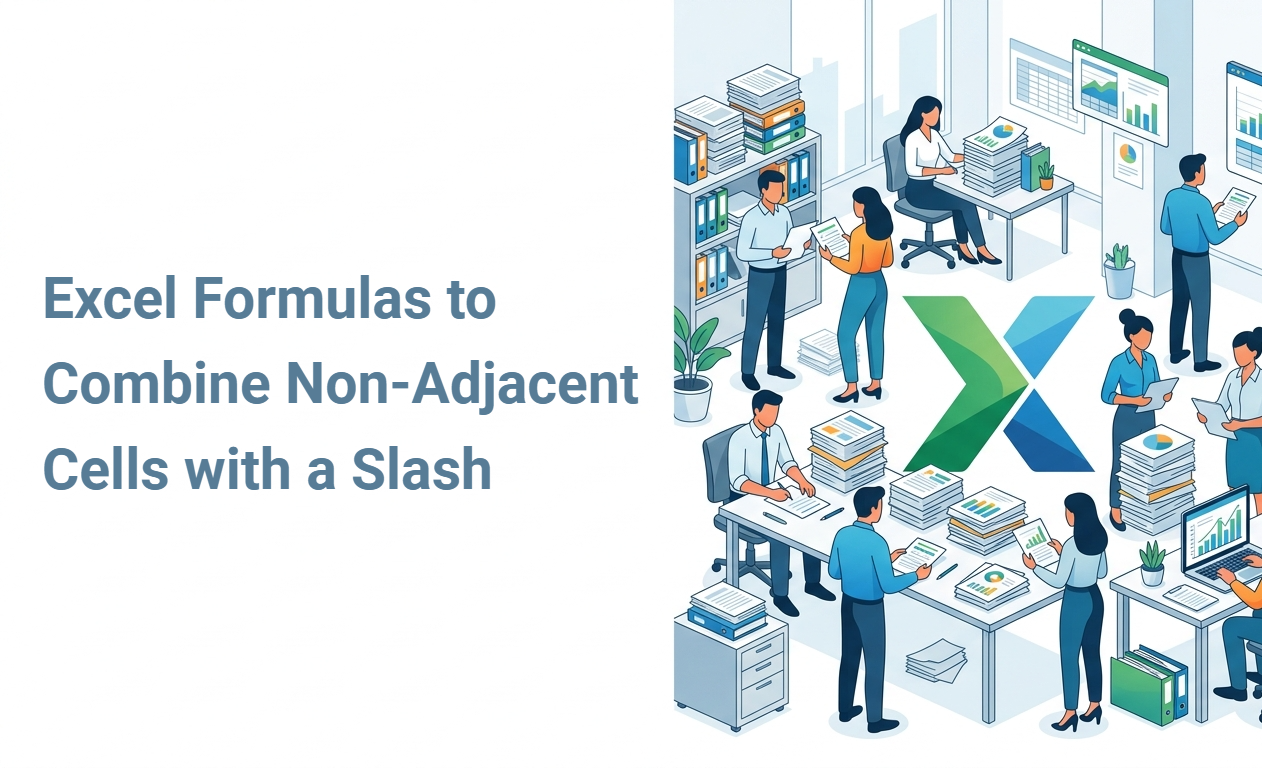 Excel Formulas to Combine Non-Adjacent Cells with a Slash