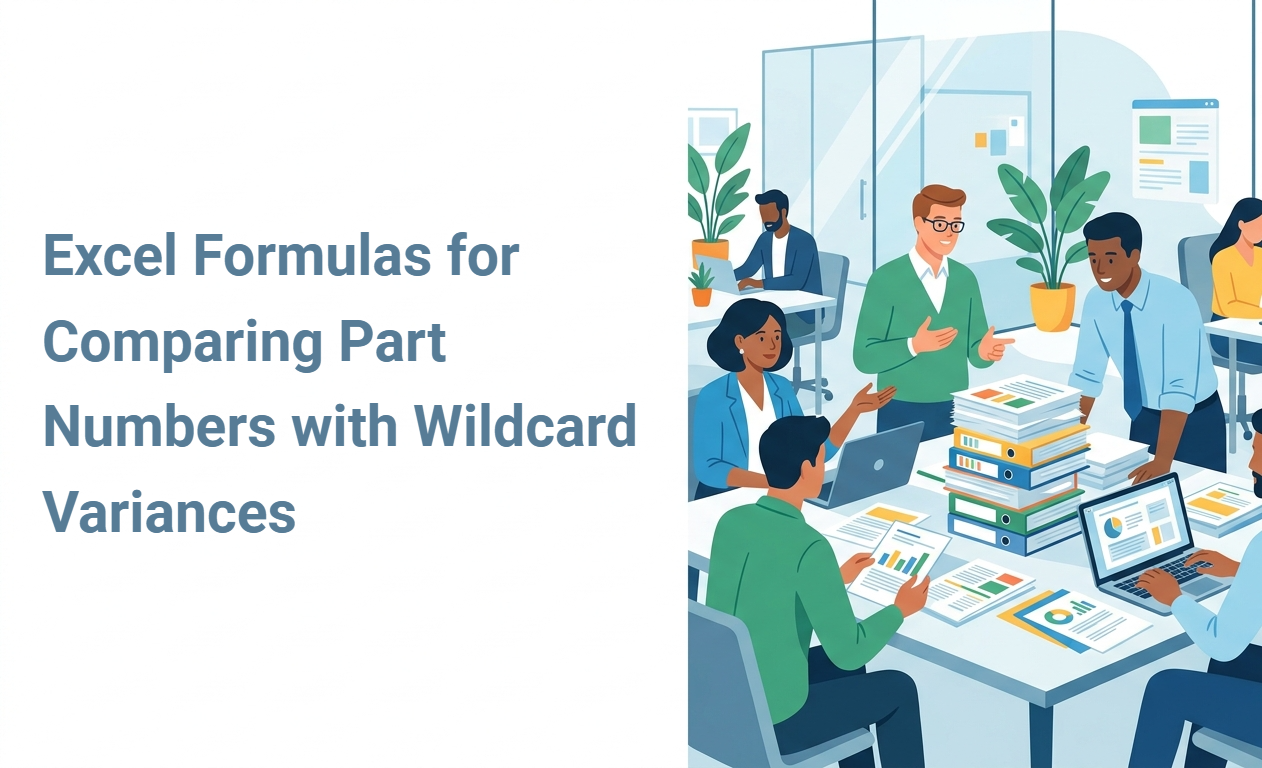 Excel Formulas for Comparing Part Numbers with Wildcard Variances