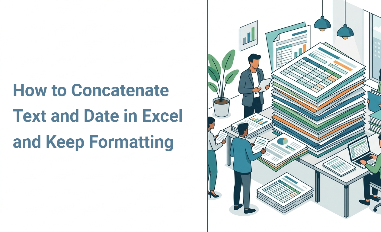 How to Concatenate Text and Date in Excel and Keep Formatting