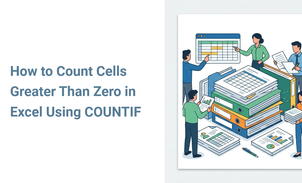How to Count Cells Greater Than Zero in Excel Using COUNTIF