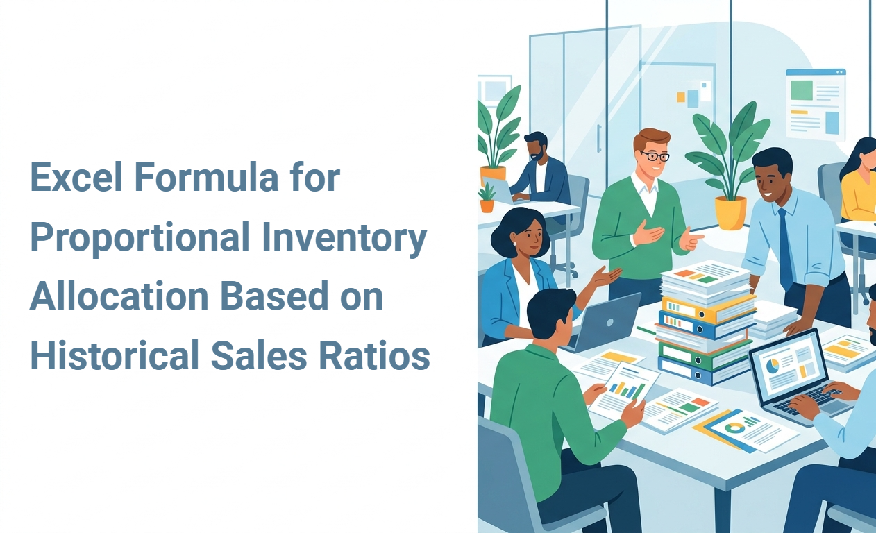 Excel Formula for Proportional Inventory Allocation Based on Historical Sales Ratios