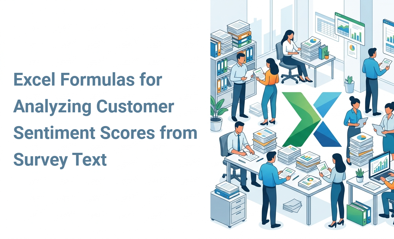 Excel Formulas for Analyzing Customer Sentiment Scores from Survey Text