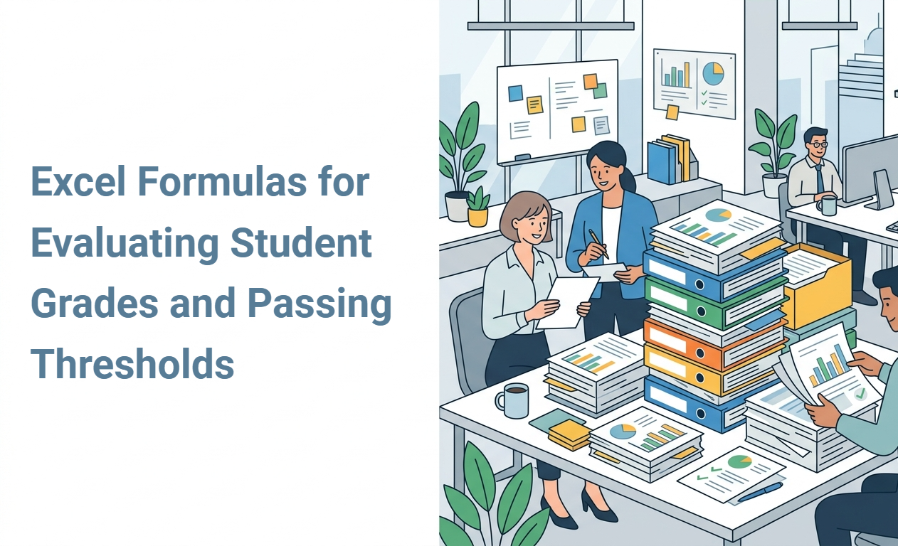 Excel Formulas for Evaluating Student Grades and Passing Thresholds